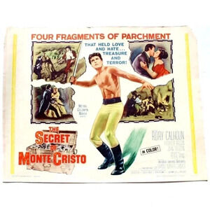 THE SECRET OF MONTE CRISTO RORY CALHOUN GIANNA MARIA CANALE Original Lithograph
